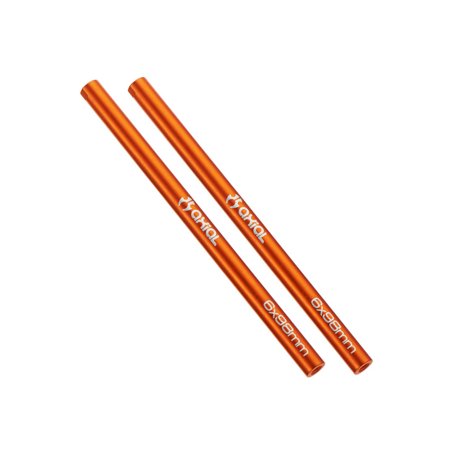 Threaded Aluminum Pipe 6x98mm, Orange (2)