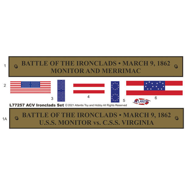 Image of Monitor and Merrimack Civil War Set Plastic Model Kit