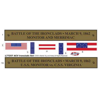 Image of Monitor and Merrimack Civil War Set Plastic Model Kit