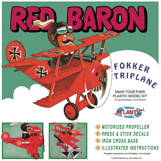 Image of Red Baron Fokker Tri Plane Snap Plastic Model Kit