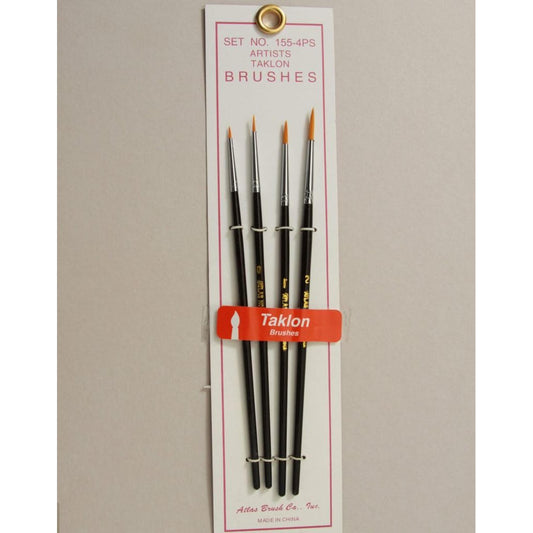 Image of Golden Taklon Brush Set, in 4 Sizes