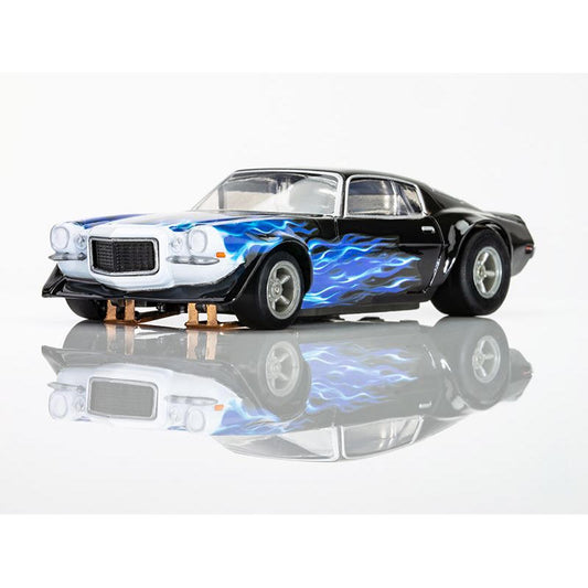 Image of Camaro 1973 Wildfire Black/Blue HO Scale Slot Car