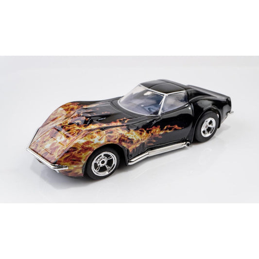 Image of 1968 Corvette 427 Black/Flame HO Scale Slot Car