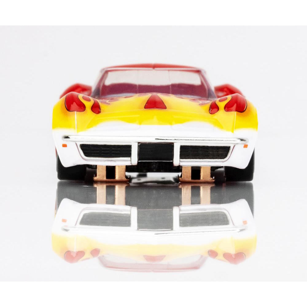 Image of Corvette 1970 Red/Yellow Wildfire HO Scale Slot Car