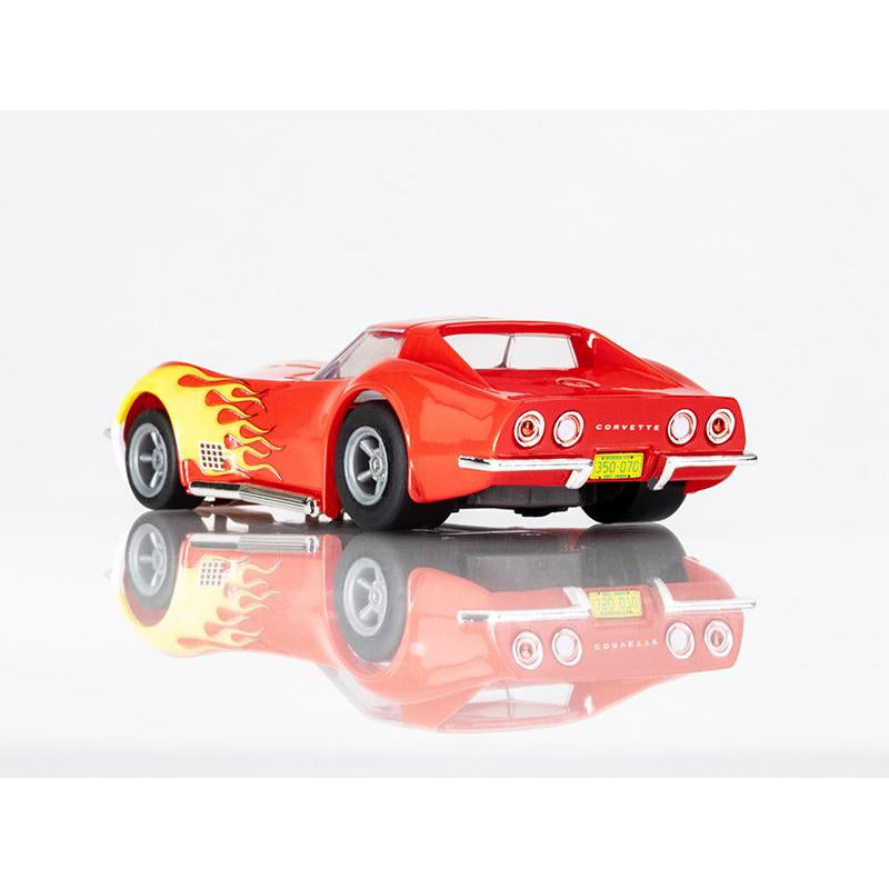 Image of Corvette 1970 Red/Yellow Wildfire HO Scale Slot Car