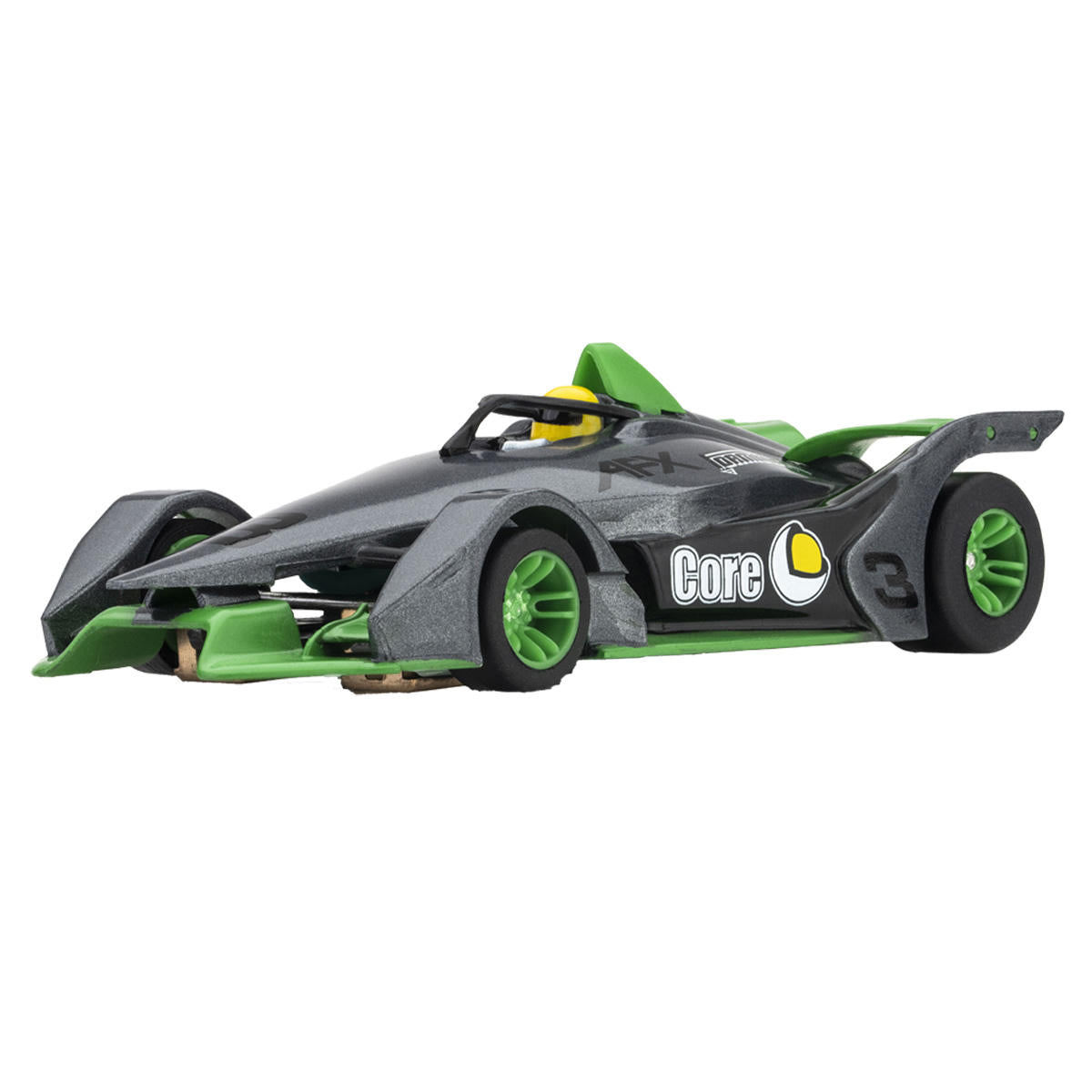 Image of Formula N #3 Silver/Green HO Scale Slot Car