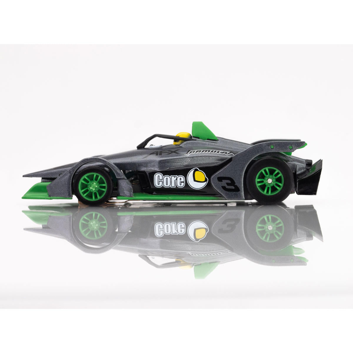 Image of Formula N #3 Silver/Green HO Scale Slot Car