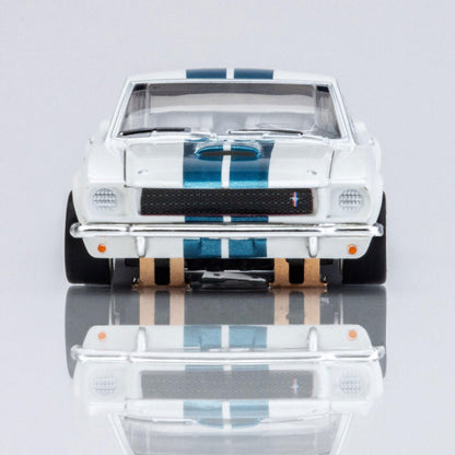 Image of 1965 Shelby Mustang GT350 White/Blue HO Slot Car Set
