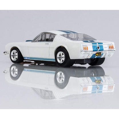 Image of 1965 Shelby Mustang GT350 White/Blue HO Slot Car Set