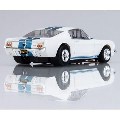 Image of 1965 Shelby Mustang GT350 White/Blue HO Slot Car Set