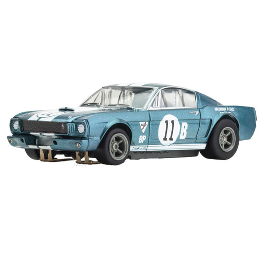 Image of 1965 Shelby Mustang GT350R Donohue Blue/White Slot Car