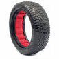 Image of AKA 1/10 Scribble Slicks Front 2WD Buggy Tires w/Red Inserts (Clay) 2pcs 13230CR