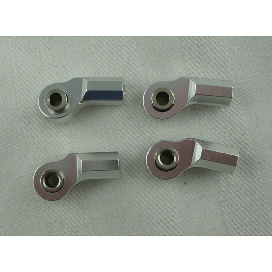 Silver Alloy Bent M3 Rod Ends (4pcs)