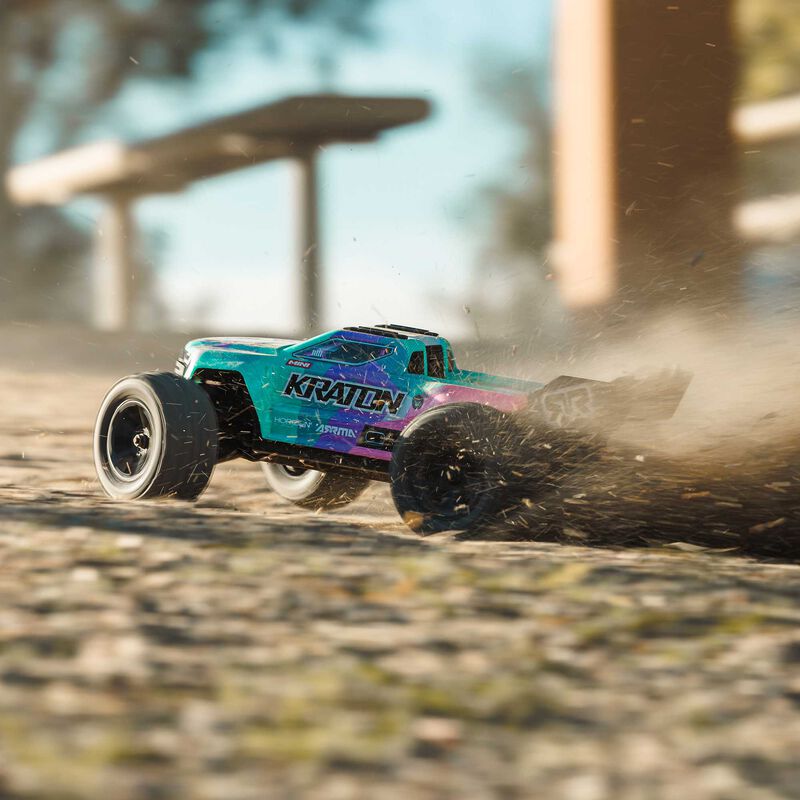1/16 Mini KRATON 3S DSC 4X4 RTR Brushless Speed Truck (3S Battery & Charger Included) , Teal/Pink
