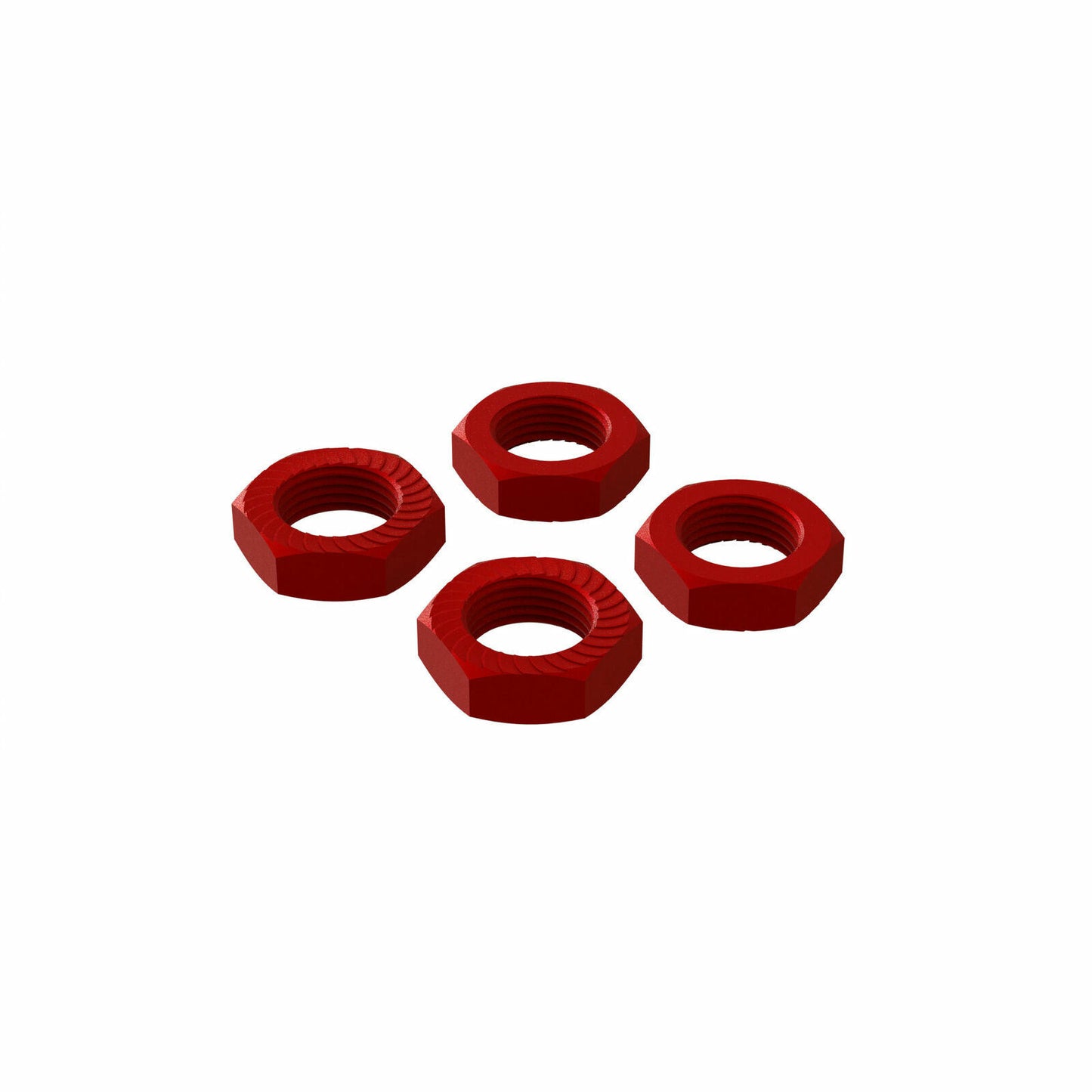 Image of Arrma RC Red Aluminum 17mm Wheel Nuts (4pcs) ARA310906