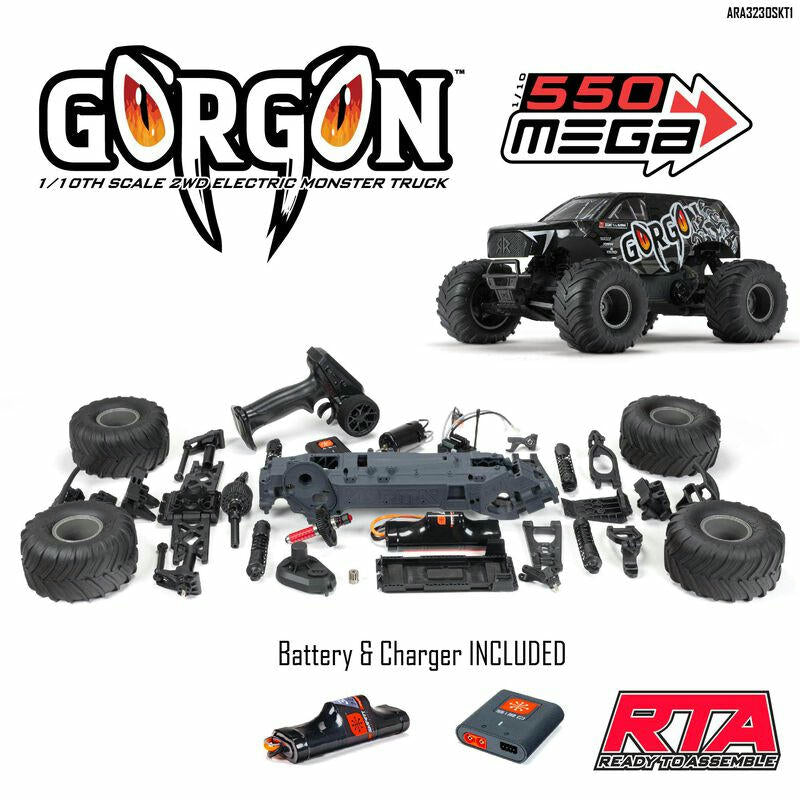 Image of Arrma Gorgon 1/10th Scale 2WD RTR Monster Truck (Unassembled Kit) ARA3230SKT1