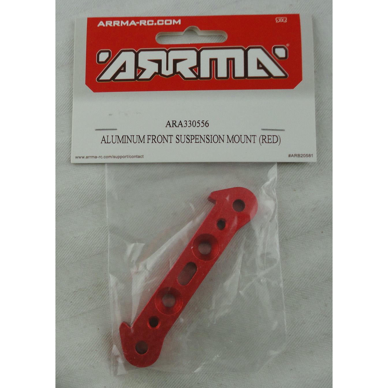 Image of Arrma Red Anodized Aluminum Front Suspension Mount ARA330556