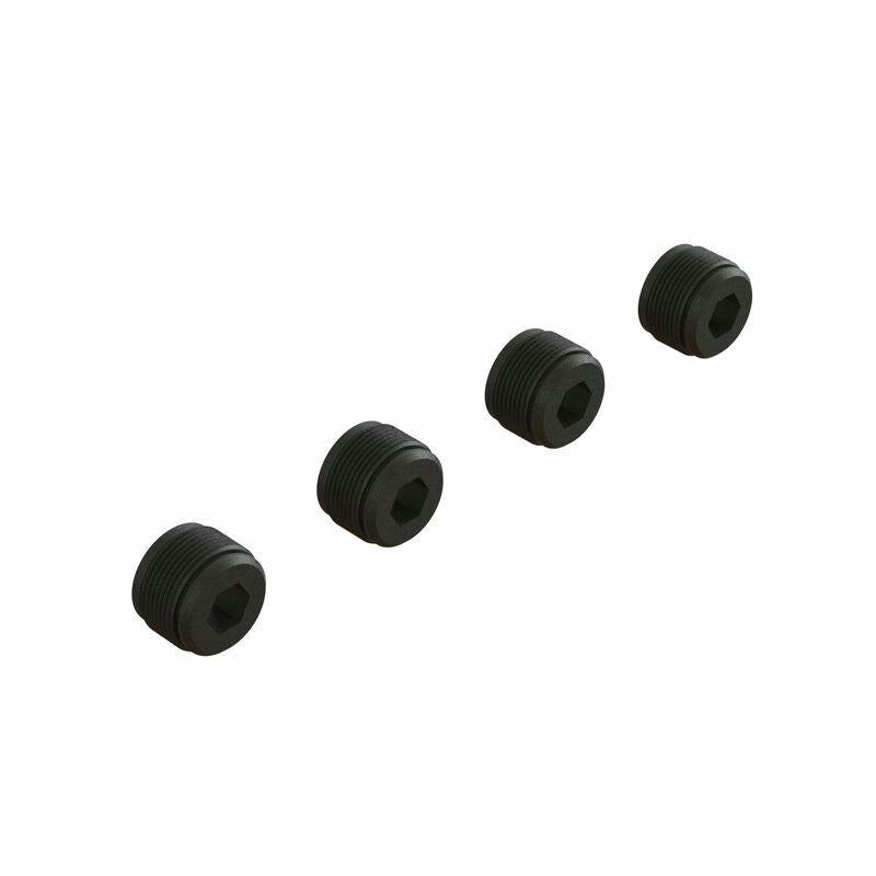 Image of Arrma R/C Black Hub Nuts (4pcs) Pivot Ball Caps ARA330582