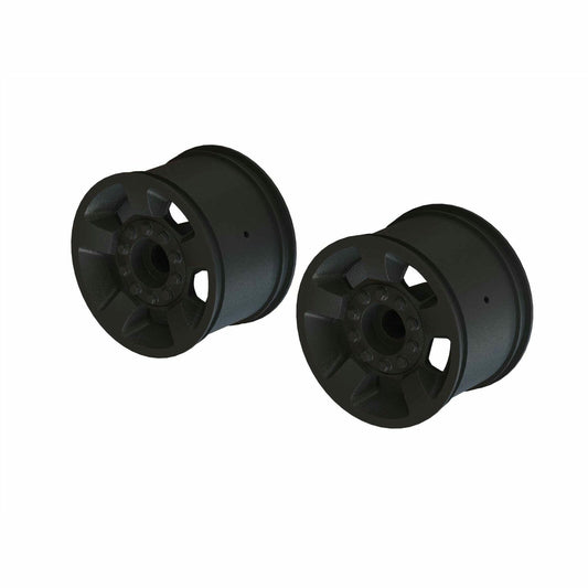 Image of Arrma RC Black 5-Spoke 2.8 Monster Truck Wheels (2pcs, 14mm Hex) ARA510116