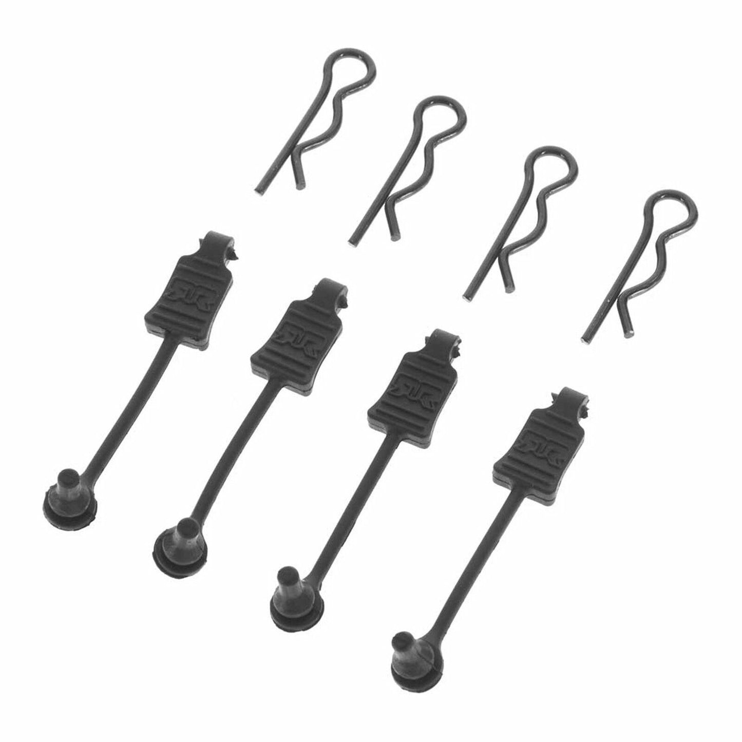 Image of Arrma RC 1/8th Scale Body Clip Retainers (Black, 4pcs) ARAAR390178