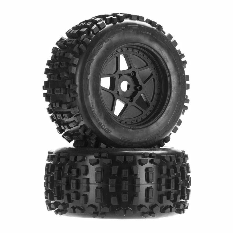 Image of Arrma 6S dBoots Backflip MT 3.8 1/8th Scale Tires/Black Wheels ARAAR510092