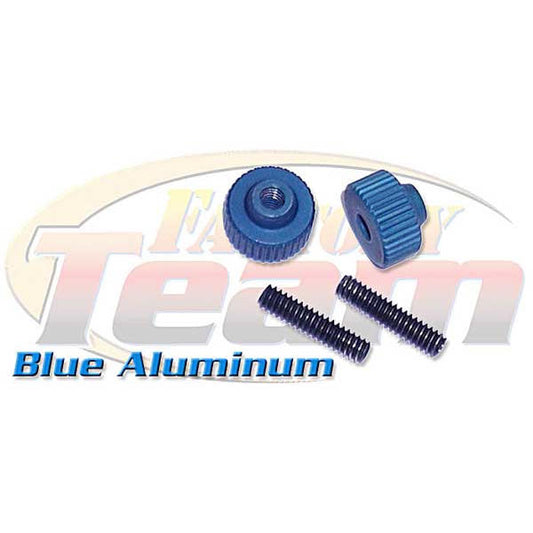 Image of Associated Blue Alloy Battery Strap Thumbscrew Set ASC1787