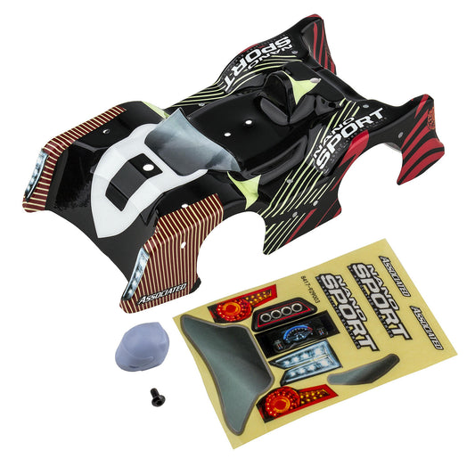 Image of Team Associated Nanosport 1/32 Scale Red/Black Body (4pcs) 2