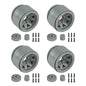 Image of Team Associated Enduro Trigon 1.55 Rock Crawler Silver Beadlock Wheels 4pcs