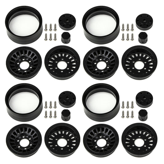 Image of Team Associated Enduro Urbine 1.55 Rock Crawler Black Beadlock Wheels 4pcs