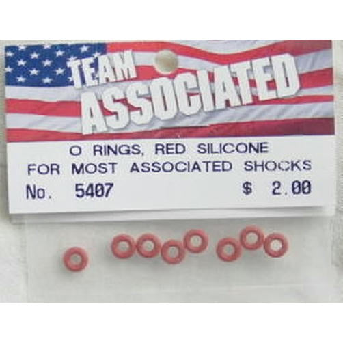 Image of Associated Red Silicone Shock O-Rings ASC5407