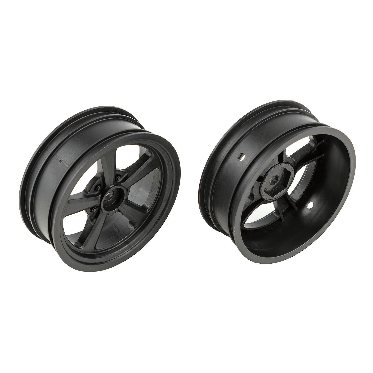 Image of Team Associated 1/10th No-Prep Drag Car Black Front Wheels 2.2, 12mm Hex 71079