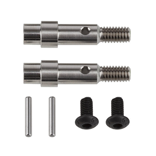 Image of RC10B6 FT Titanium Hex Adapter Front Axles