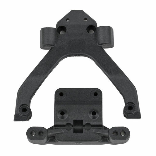 Image of Team Associated RC10 T6.4/SC6.4 Angled Carbon Front Top Plate/Ballstud Mount