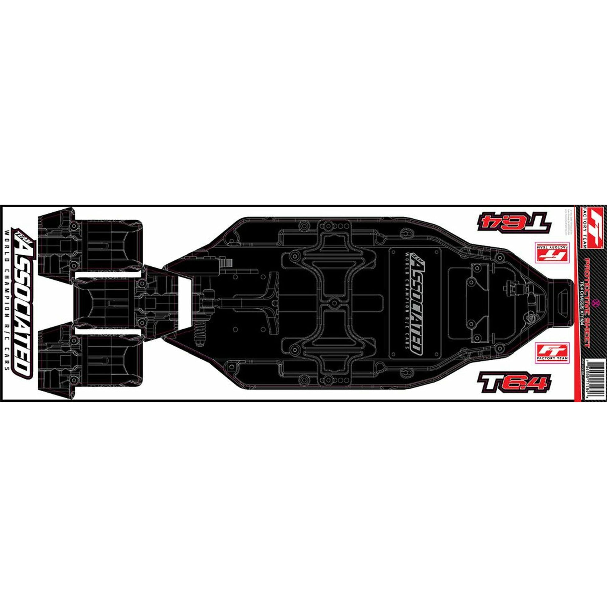 Image of Team Associated RC10T6.4 Truck Chassis Protector Sheet ASC71184