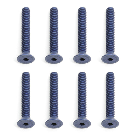 Image of Team Associated 4-40x3/4 Blue Aluminum FHCS Screws (8pcs) ASC7869