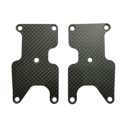 Image of Associated RC8B3.2 FT Rear Suspension Arm Inserts (Graphite, 1.2mm) ASC81436