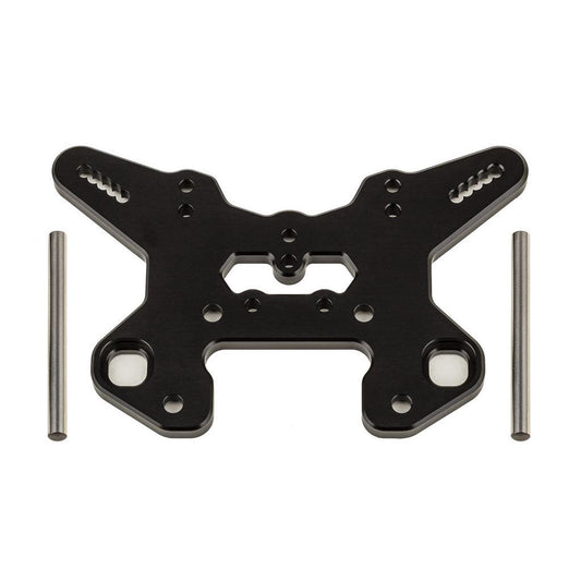 Image of RC8T4 Front Shock Tower V2 Black Aluminum