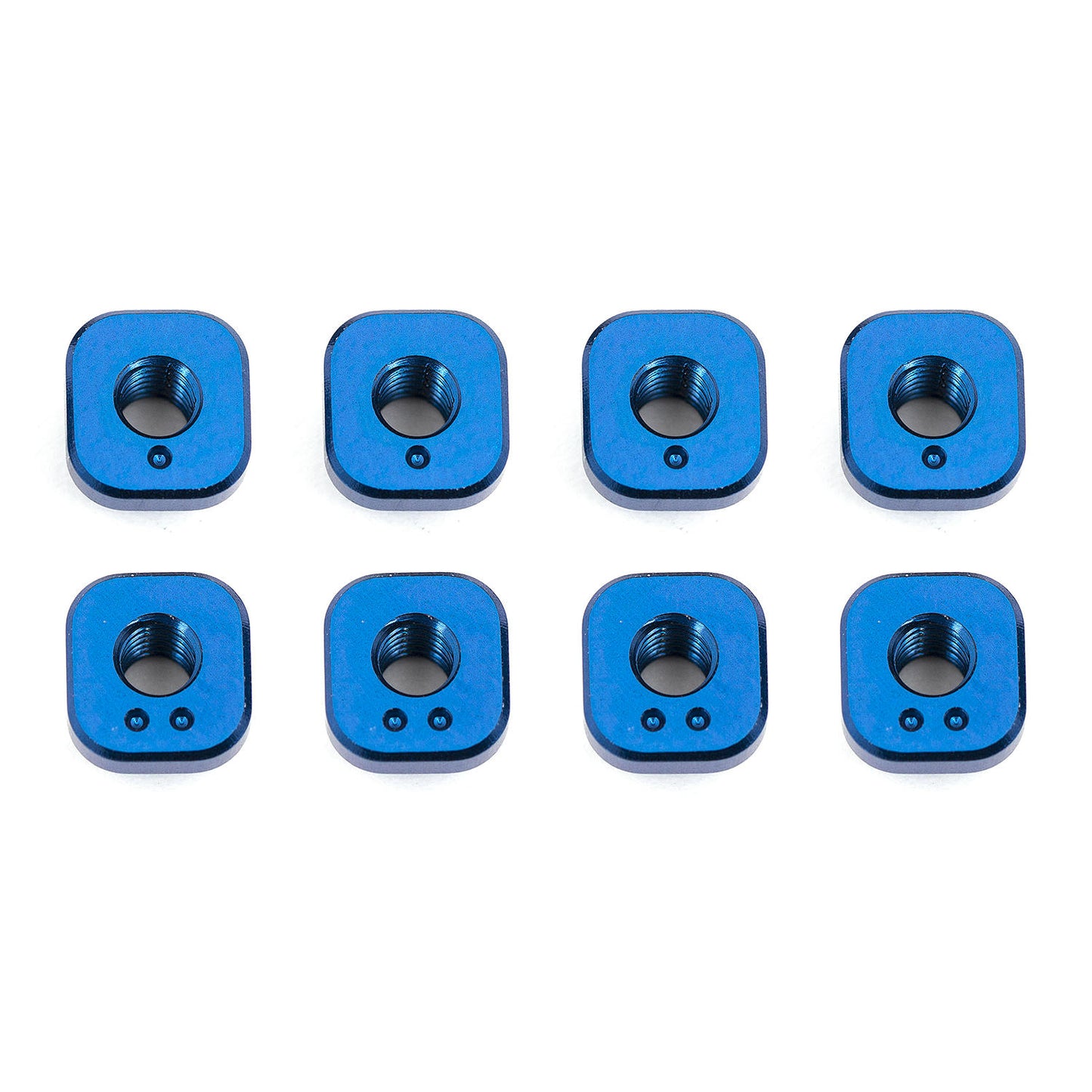 Image of Team Associated RC10F6 F1 Formula Racing Car Blue Alloy Camber Bushings ASC8661