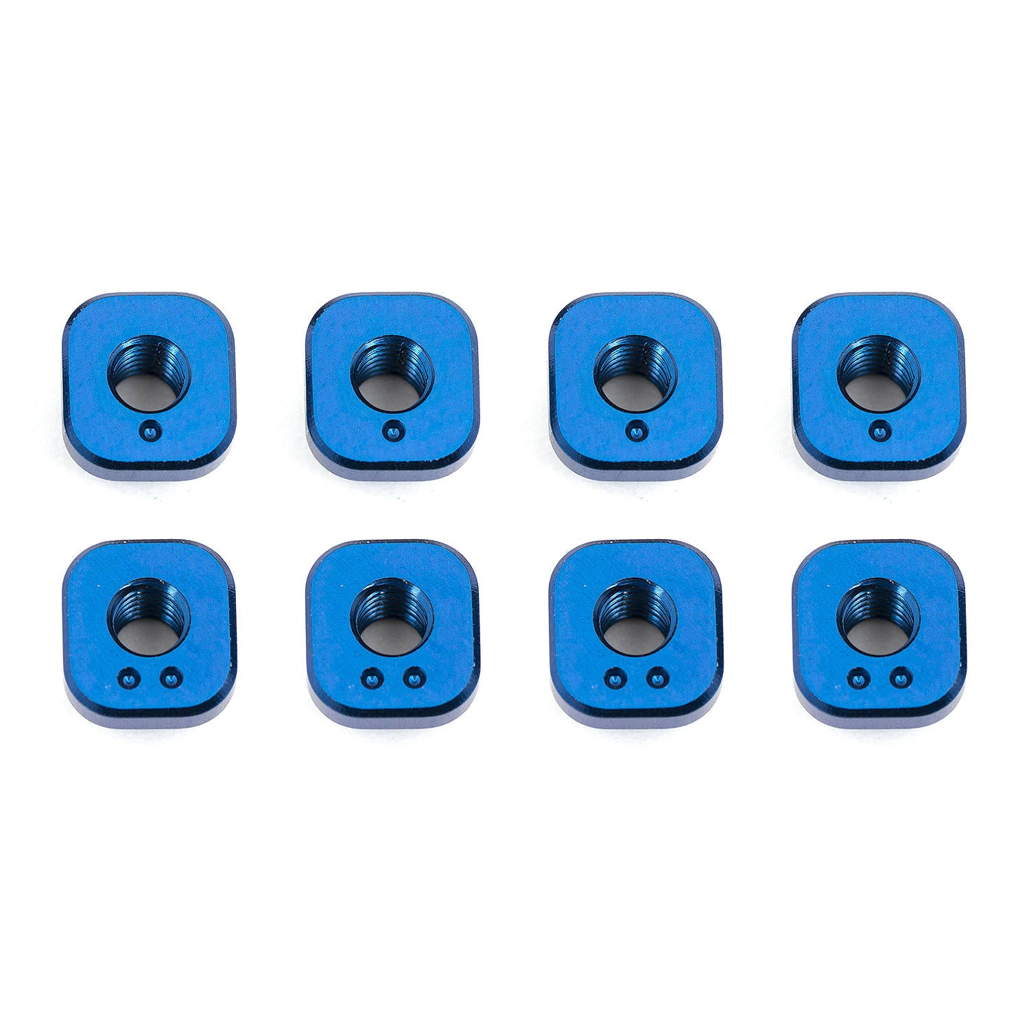 Image of Team Associated RC10F6 F1 Formula Racing Car Blue Alloy Camber Bushings ASC8661