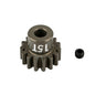 Image of Team Associated 15T 1-MOD 5mm Bore Aluminum Pinion Gear (for plastic spur only)