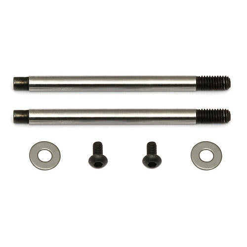 Image of Team Associated 1/10th Scale Chrome 3x27.5mm Shock Shafts V2 (2) ASC91620