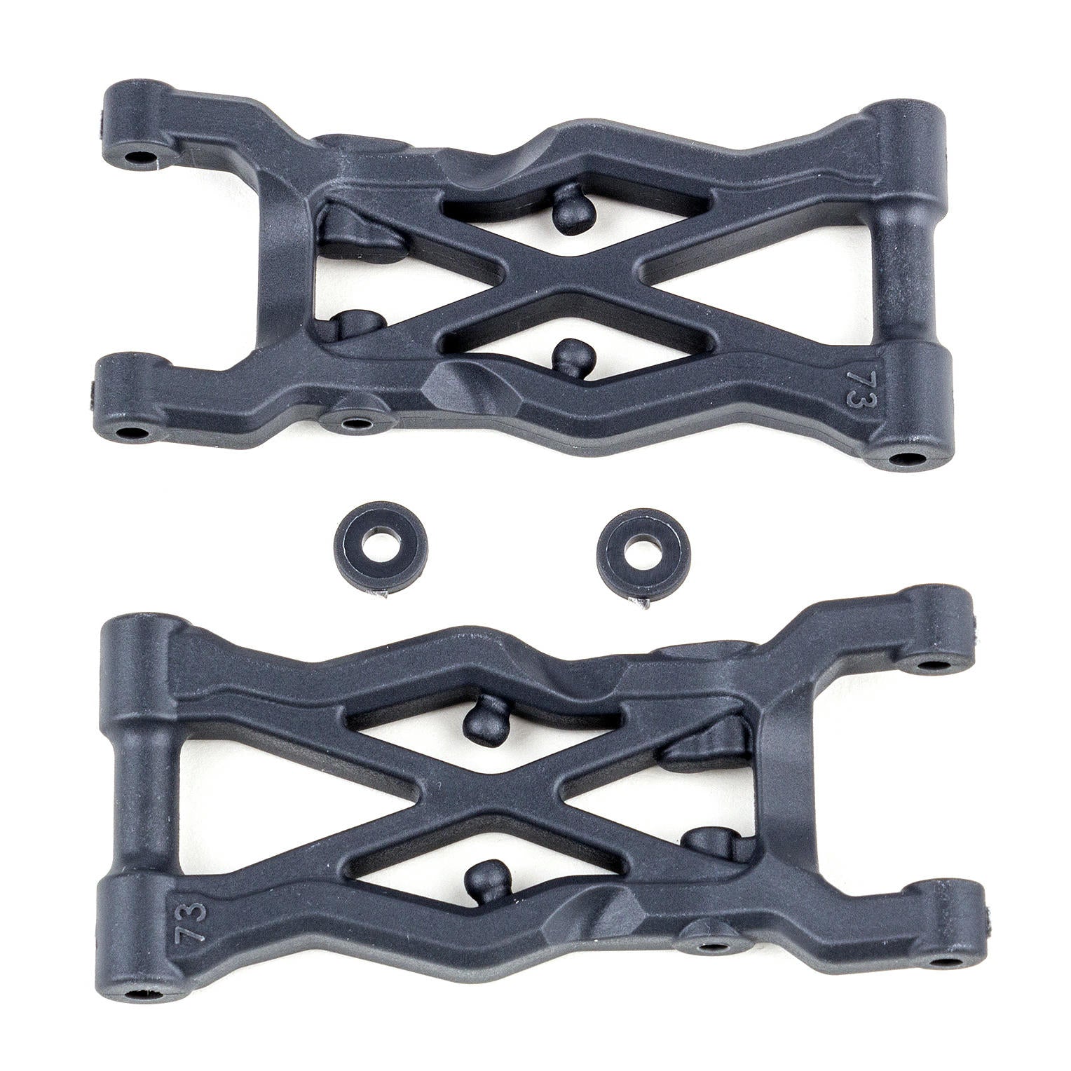 Image of Team Associated RC10B6.2 Buggy Hard 73mm Rear Suspension Arms (2pcs) ASC91854