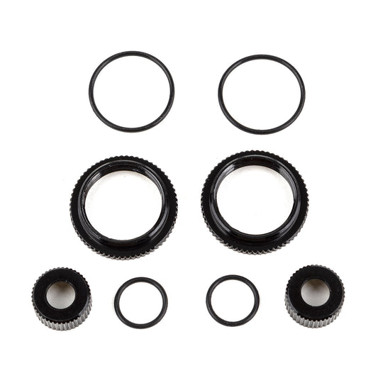 Image of 13mm Shock Collar and Retainer Set, Black  Aluminium