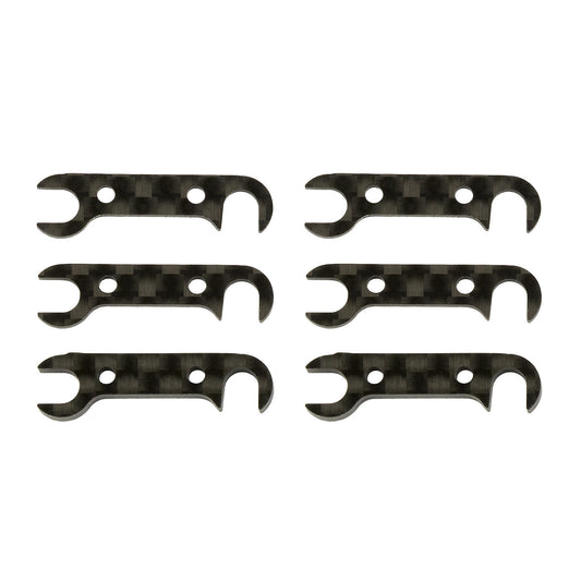 Image of Team Associated RC10 B74 4WD Buggy Graphite Rear Hub Link Shims ASC92185 RC10B74