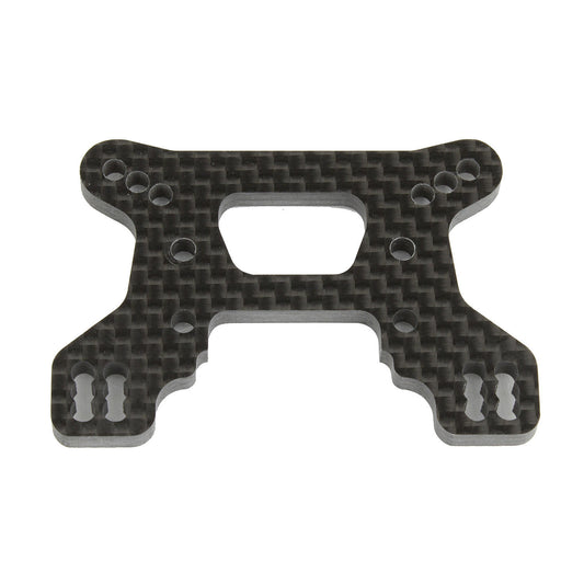 Image of Team Associated RC10 B74.1 4WD Buggy 23mm Carbon Fiber Front Shock Tower 92265