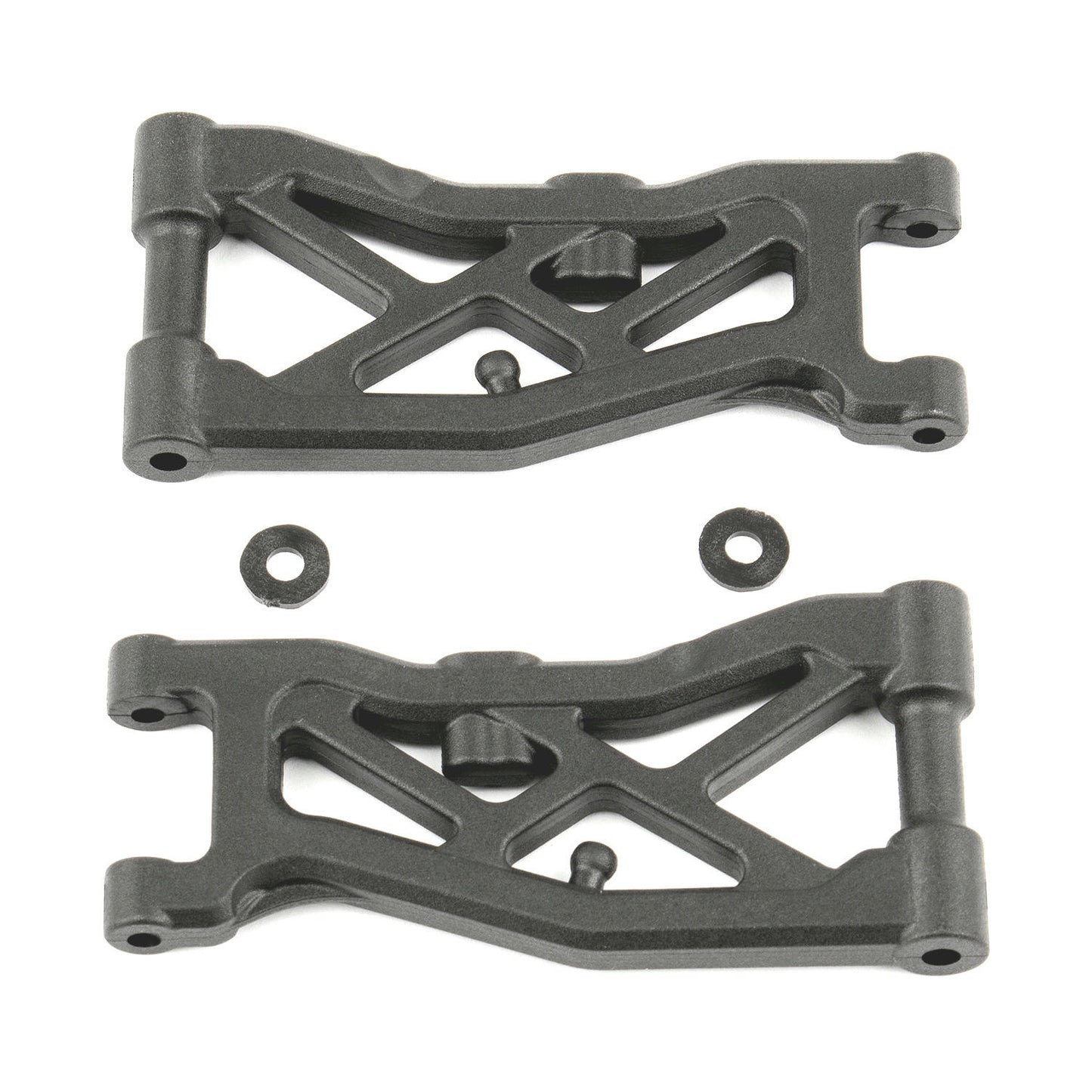 Image of Team Associated RC10 B74 4WD Buggy Carbon Front Suspension Arms ASC92297