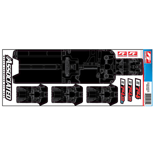 Image of RC10B74.2 FT Chassis Protective Sheet, Printed
