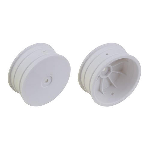 Image of 4WD Front Wheels, 2.2 12mm hex, +1.5mm, white