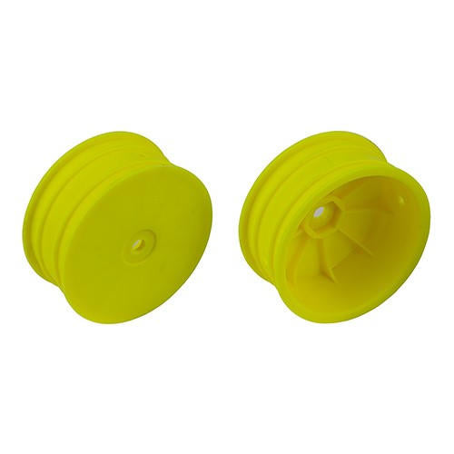 Image of 4WD Front Wheels, 2.2 12mm hex, +1.5mm, fluorescent