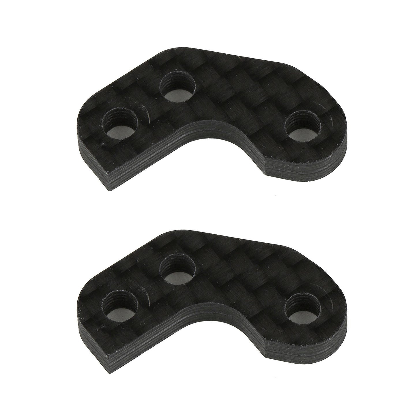 Image of Team Associated RC10 B74 4WD Buggy Carbon Fiber -1mm Caster Block Link Mount Set